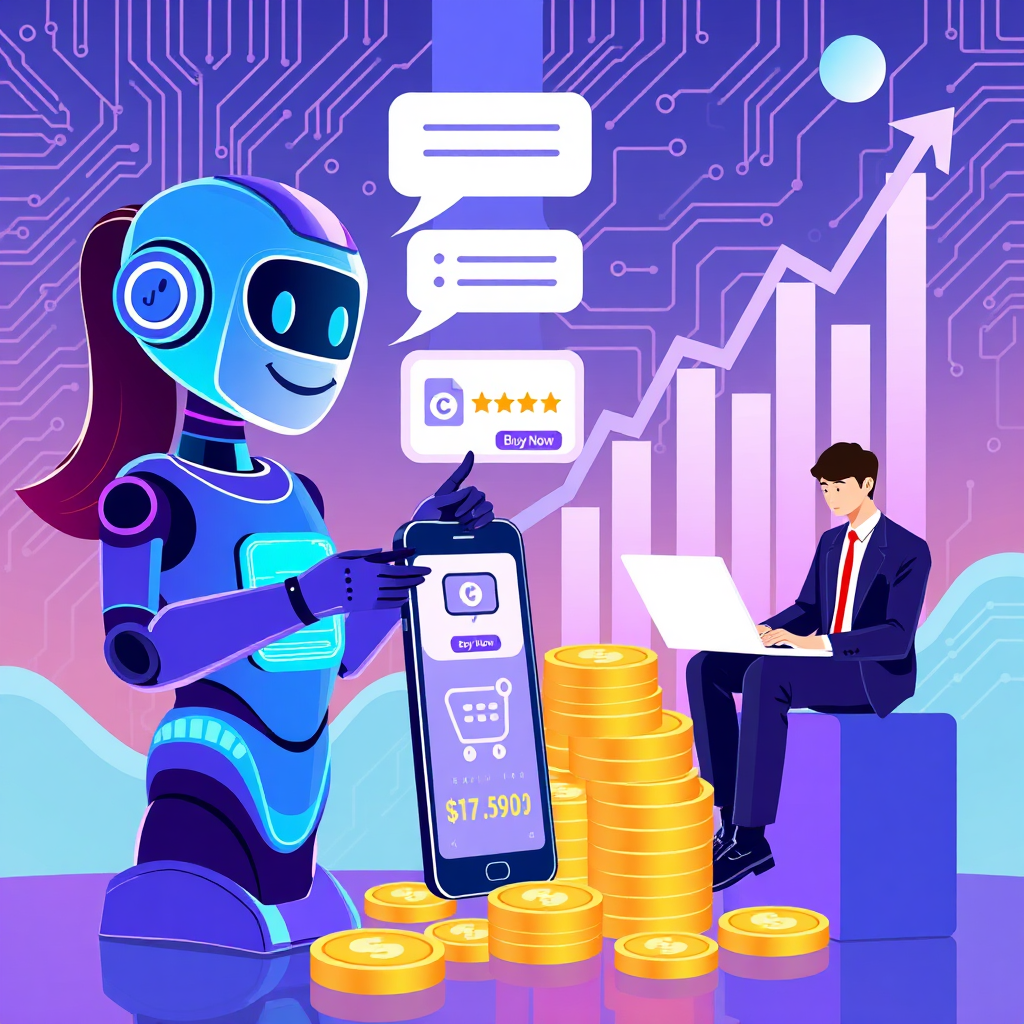 A digital news ticker displaying headlines related to AI chat technology. The ticker is brightly lit and easily readable. The background shows a cityscape at night. Lighting is vibrant and dynamic. The color palette is primarily blues and purples, with accents of yellow and orange. Camera angle is a wide shot showing the ticker and the cityscape. Texture details should be sharp and clear. Technical specs: High-quality rendering, 4K resolution.